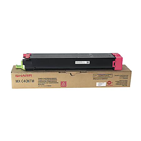 Sharp MX-C40NTM Original Toner Cartridge - Laser - 10000 Pages - Magenta - 1 Pack