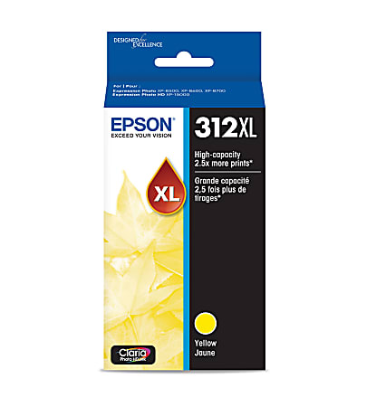 Epson® 312XL Claria® High-Yield Photo Yellow Ink Cartridge,T312XL420-S