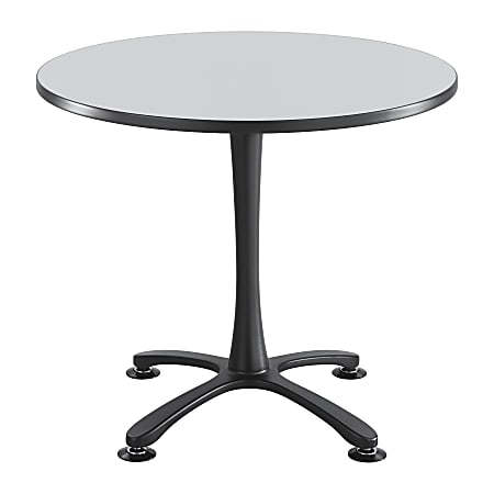 Safco® Cha-Cha X-Base Sitting-Height Table, Gray/Black