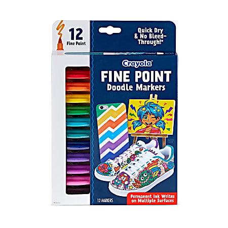 Crayola Fine Line Markers 12 Classic Colors