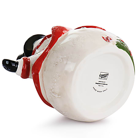Gibson Home Snowman Hug Durastone Cookie Jar 10 H x 8 58 W x
