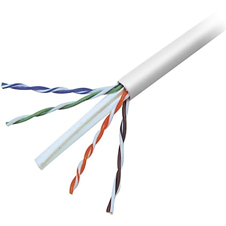 Belkin CAT6 Solid Bulk Cable - 1000 ft Category 6 Network Cable for Network Device, ATM - First End: Bare Wire - Second End: Bare Wire - 1.2 Gbit/s - 23 AWG - Purple