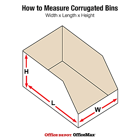 2 x 9 x 4 1/2" Corrugated Cardboard Open Top Storage Parts Bin Bins Boxes Depth 
