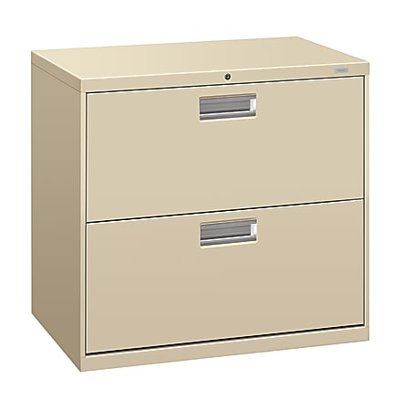 HON® Brigade® 600 42"W x 19-1/4"D Lateral 2-Drawer File Cabinet, Putty