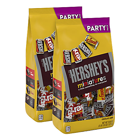 Hershey's® Miniatures Chocolate Mix Assortment, 35.9 Oz, Pack Of 2 Bags