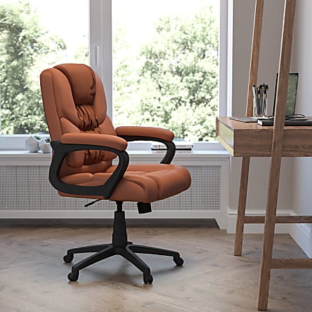 Flash Furniture Flash Fundamentals Big And Tall Office Chair, Brown/Black