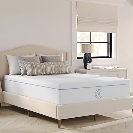 Martha Stewart SleepComplete 12 Inch Medium Dual Action Cooling Gel and Green Tea Memory Foam Mattress with Soft Breathable Jacquard Quilted Top, Full