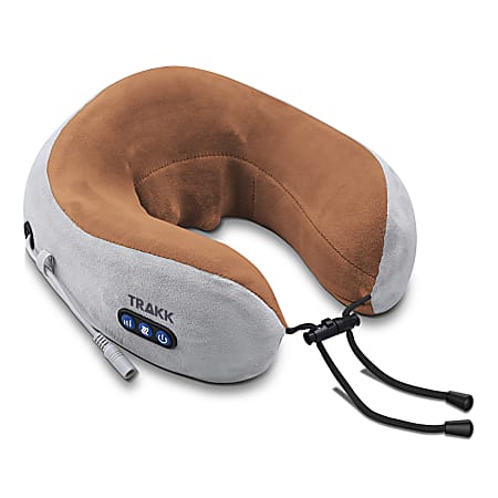 TRAKK Wireless Travel Massage Pillow, Brown