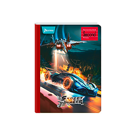 Norma Kiut Composition Notebook, 10-1/2" x 7-1/2", 1 Subject, College Ruled, 200 Sheets, Street Racer, 551506