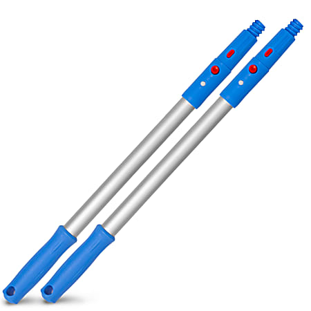 Gritt Commercial Aluminum Poles, 20", Blue/Silver, Pack Of 2 Poles