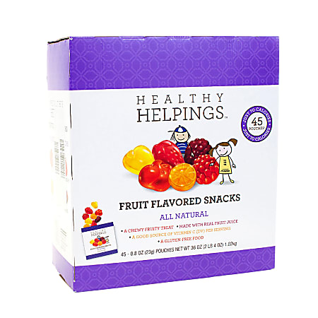 Healthy Helpings Fruit Snacks, Pack Of 45