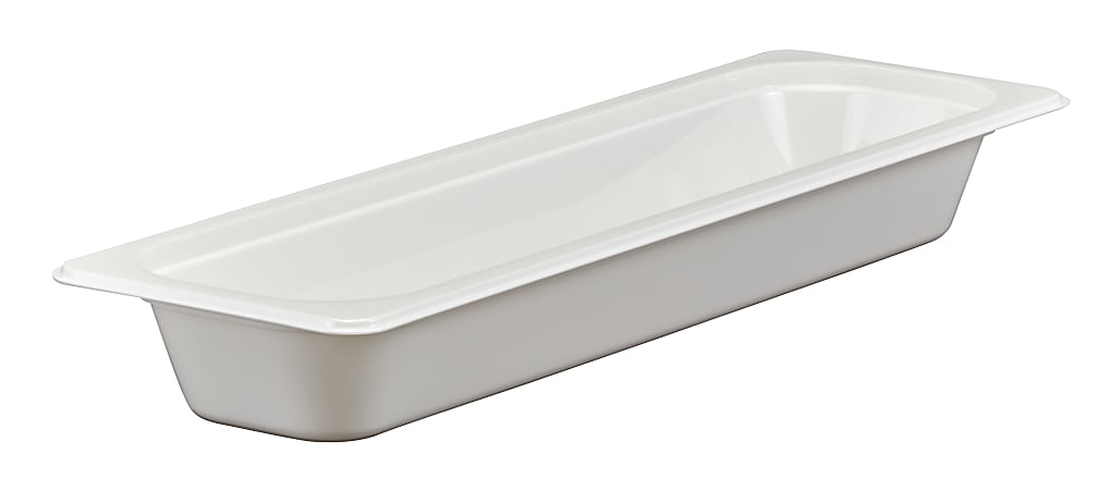 Cambro Camwear GN 1/2 Long 2" Food Pans, White, Set Of 6 Pans