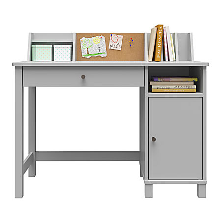 Ameriwood Home Abigail 36 W Kids Computer Desk With Chair Gray