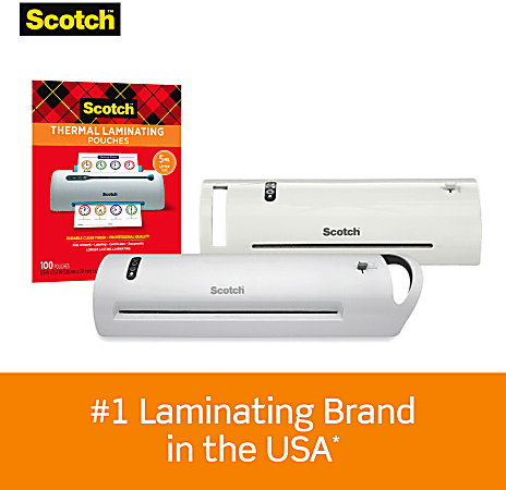 Pack of 2 8.9 x 11.4 Inches 100-Pack Scotch Thermal Laminating Pouches TP3854-100 Letter Size Sheets