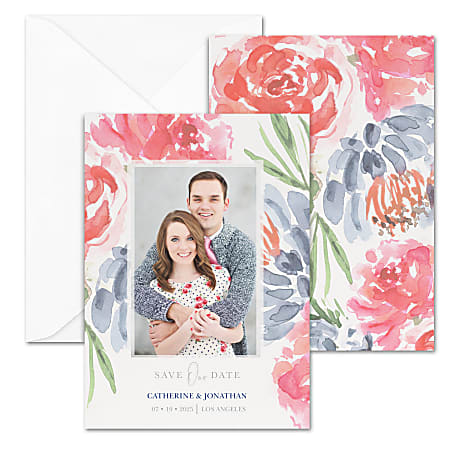 Custom Full Color Save The Date Magnets With Envelopes 5 12 x 4 14 Special  Date Box Of 25 - Office Depot