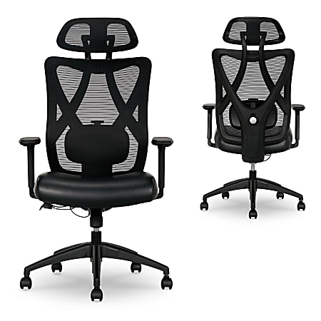 Serta SitTrue Ridgefield Ergonomic MeshVegan Leather High