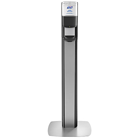 Purell® MESSENGER ES6 Floor Stand With Dispenser, 40"H x 16-3/4"W x 6"D, Graphite