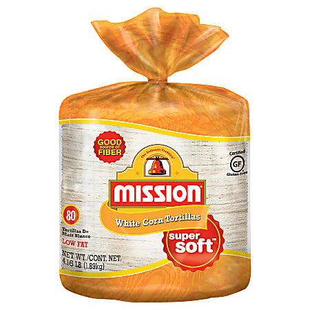 Mission Gluten Free Super Soft White Corn Tortillas, 66.67 Oz, Bag Of 80 Tortillas