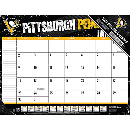 Pittsburgh Penguins Calendar 2022 Lang Turner Monthly Calendar Penguins 2022 - Office Depot