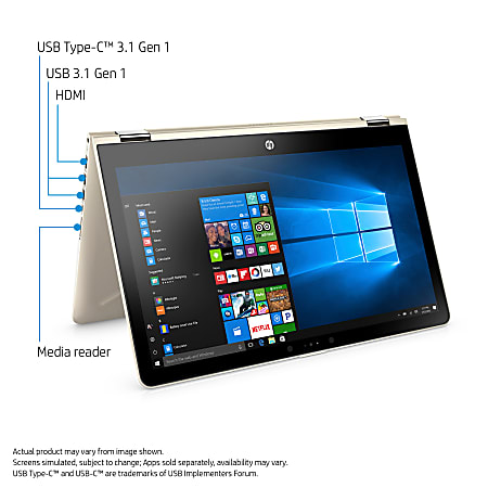 HP Pavilion x360 15 br076nr Convertible Laptop 15.6 Touch Screen