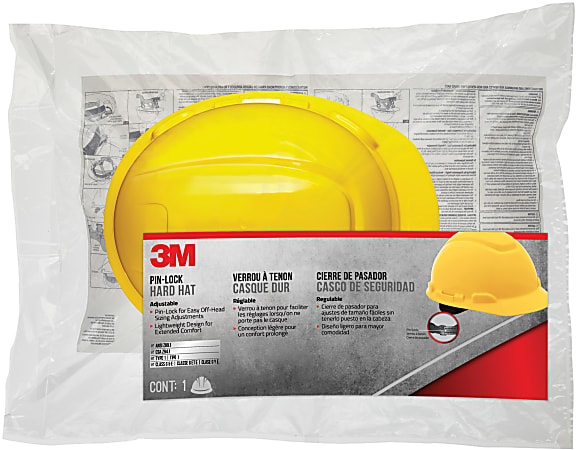 3M™ Non-Vented Hard Hat with Pinlock Adjustment, CHHYH1-12-DC, Yellow