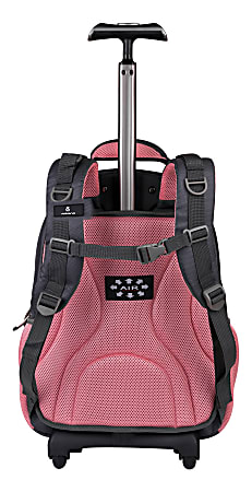 Volkano Orthopaedic Trolley Backpack With 15.6 Laptop Compartment GrayPink Office Depot