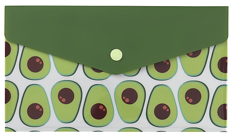 Office Depot® Brand Poly Envelope, Check Size, 5-1/2" x 8-1/2", Avocado