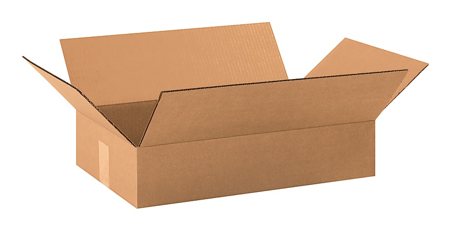 Partners Brand Corrugated Cartons, 19" x 12" x 4", Kraft, Pack Of 25