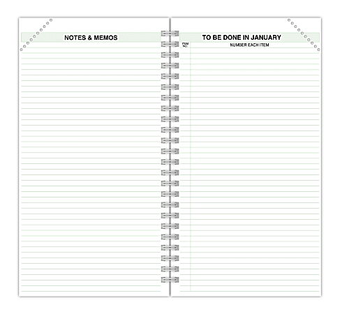 Exacompta 18250 Organiser Refill for Exatime 17 Daily 1-Year View 1 Day Per  Page January to December in French