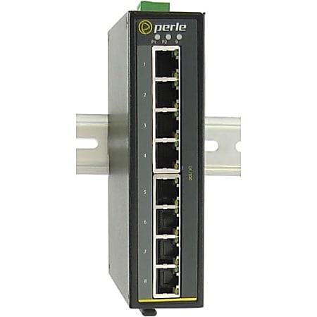 Perle IDS-108F-XT - Industrial Ethernet Switch - 8 Ports - 10/100Base-TX - 2 Layer Supported - Rail-mountable, Wall Mountable, Panel-mountable - 5 Year Limited Warranty