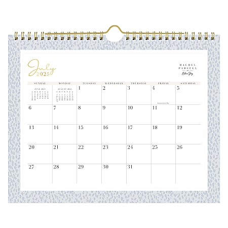 Blue Sky 2025 2026 Day Designer Monthly Wall Calendar, 8 3/4" x 11", Dalmatia, July 2025 To June 2026, 152042