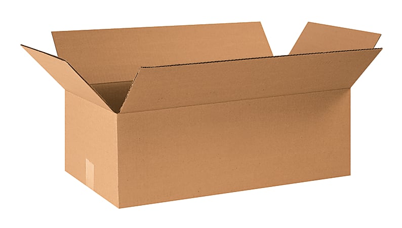 Partners Brand Corrugated Boxes, 24" x 12" x 8", Kraft, Pack Of 25