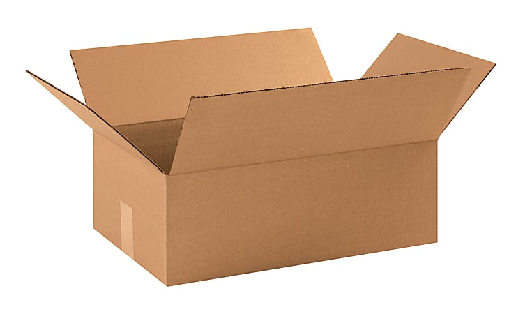 Partners Brand Corrugated Cartons, 17 1/4" x 11 1/2" x 6", Kraft, Pack Of 25