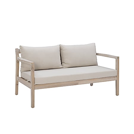 Linon Lascher Outdoor 2-Seater Sofa, Natural/Beige