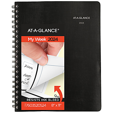 2024 AT-A-GLANCE® QuickNotes Weekly/Monthly Planner, 8" x