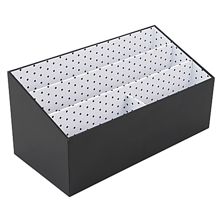 Realspace® Black Dot Desktop Organizer