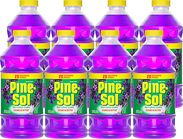 Pine-Sol Multi-Surface Cleaner, Lavender Clean, 40 Oz, Pack Of 8 Bottles