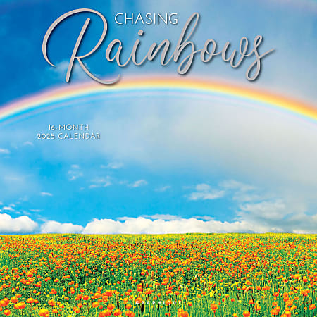 2025 Graphique Travel Monthly Wall Calendar, 12” x 12”, Chasing Rainbows, January 2025 To December 2025, CY871