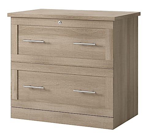 Realspace® 29-7/16"W x 18-1/2"D Lateral 2-Drawer File Cabinet, Spring Oak