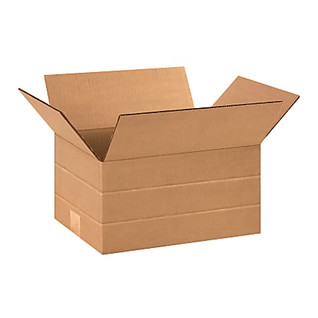 Office Depot® Brand Multi-Depth Corrugated Cartons, 12" x 9" x 6", Kraft Pack Of 25
