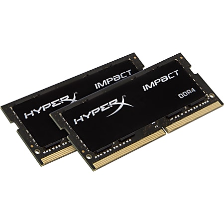 Kingston HyperX Impact 32GB (2 x 16GB) DDR4 SDRAM Memory Kit - 32 GB (2 x 16GB) - DDR4-2933/PC4-23400 DDR4 SDRAM - 2933 MHz - CL17 - 1.20 V - Non-ECC - Unbuffered - 260-pin - SoDIMM