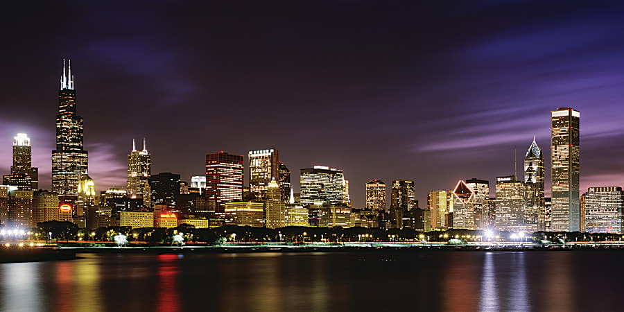 Biggies Wall Mural, 60" x 120", Chicago Skyline