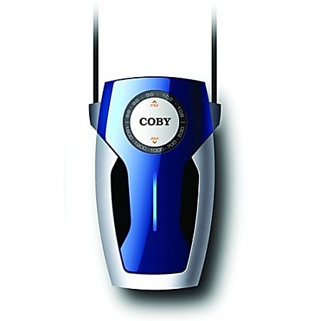 Coby CX-73BLU Portable Radio AM/FM Pocket Radio Blue