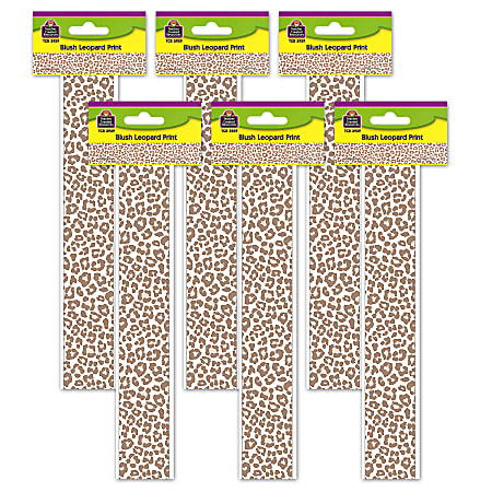 Teacher Created Resources® Border Trim, Blush Leopard Print, 35’, Set Of 6 Packs
