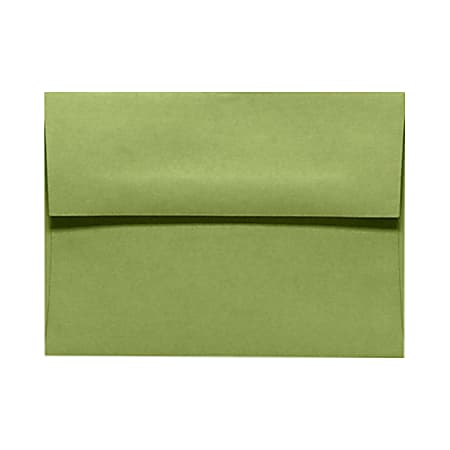 LUX Invitation Envelopes, A9, Gummed Seal, Avocado Green, Pack Of 50