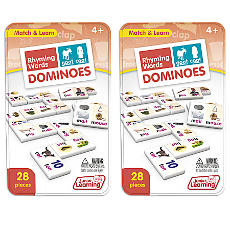 Junior Learning Rhyming Words Dominoes, 2 Sets