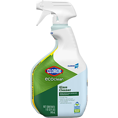 Clorox CloroxPro EcoClean Glass Cleaner Spray Bottle, 32 Oz