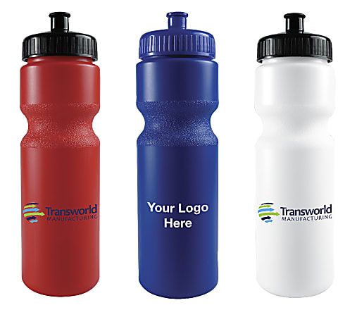 Custom 20 oz Water Bottles with Push Caps