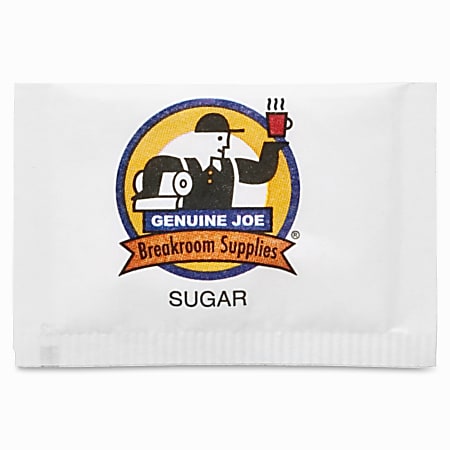 Genuine Joe Pure Cane Sugar, 0.1 Oz., Pack Of 1,200