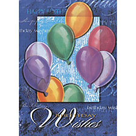 All-Occasion Cards, 7 7/8" x 5 5/8", Floating Balloons, Box Of 25